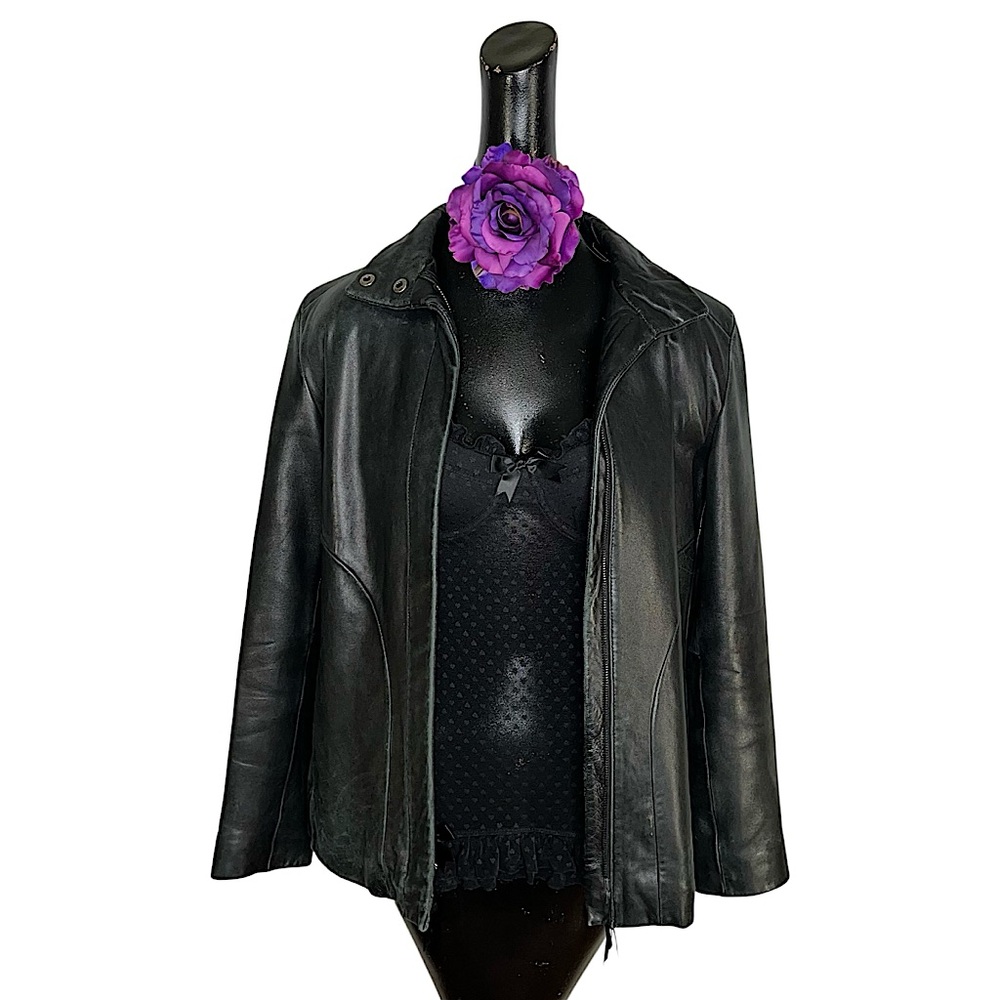 Siena studio black leather jacket